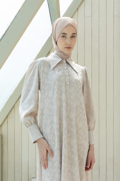 Gamis Zenia Xavia Beige Cream- S (PB 144)