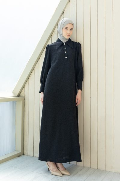 Gamis Zenia Xavia Hitam