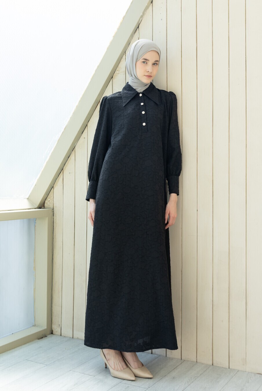Gamis Zenia Xavia Hitam Big Size - Image 6