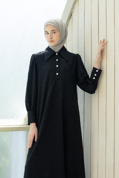 Gamis Zenia Xavia Hitam Big Size