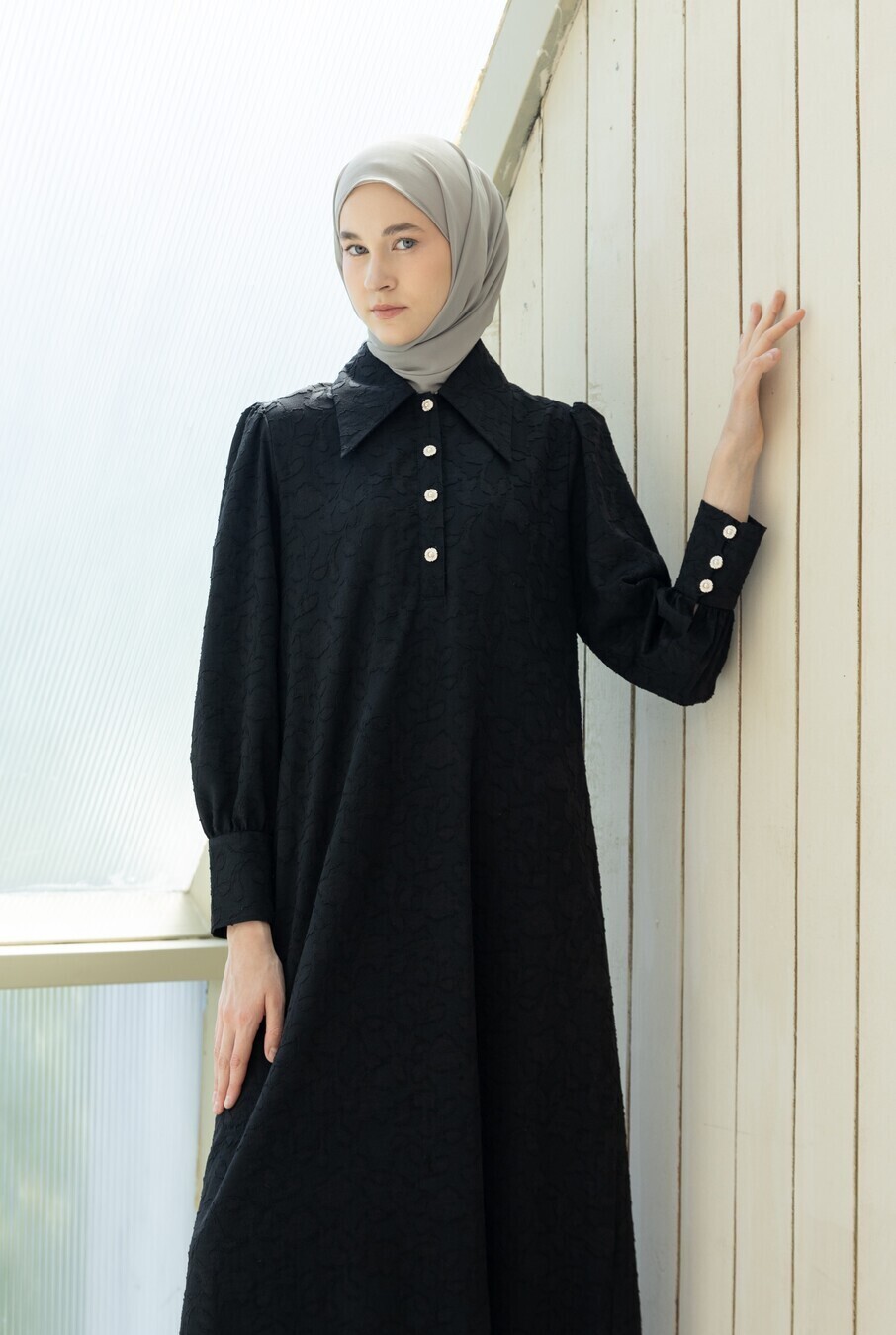 Gamis Zenia Xavia Hitam Big Size