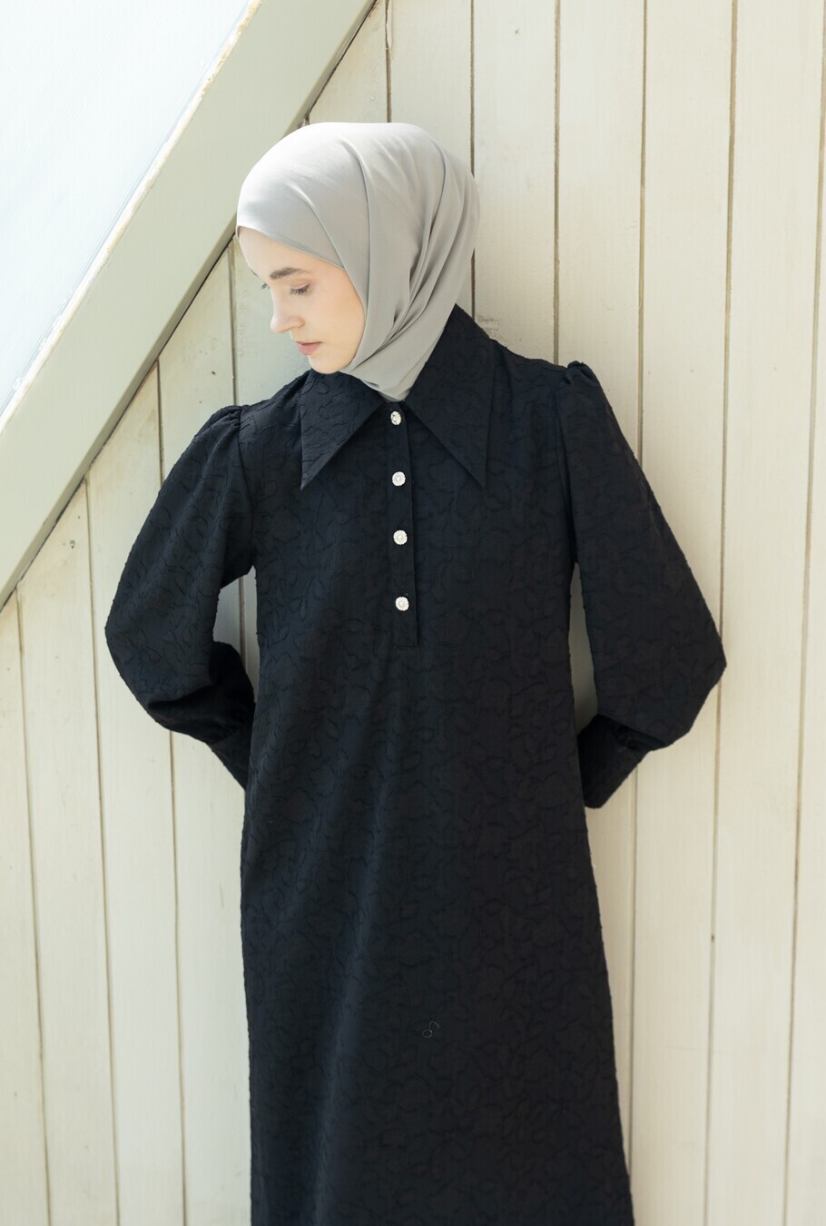 Gamis Zenia Xavia Hitam Big Size - Image 7