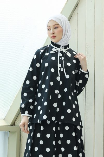 Blus Dayna Thiya Black Big Size
