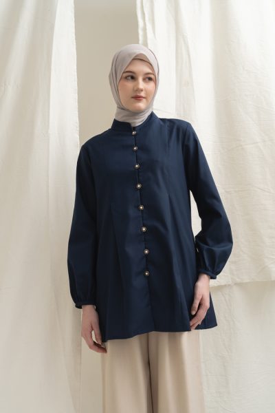 Blus Mayya Navy Big Size