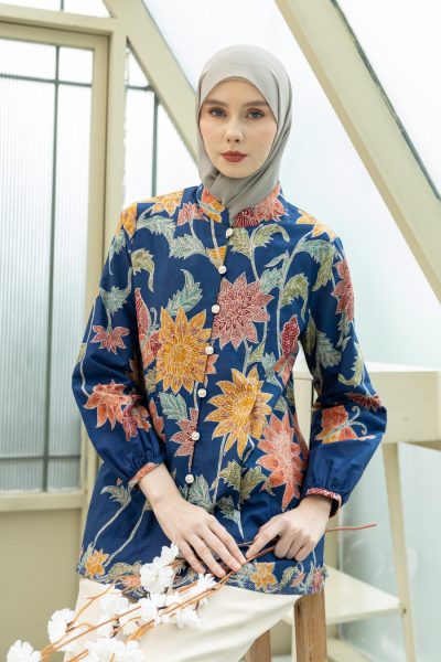 Blus Mayya Puspa Navy