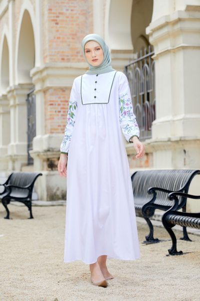 Gamis Miranti Bordir White Big Size