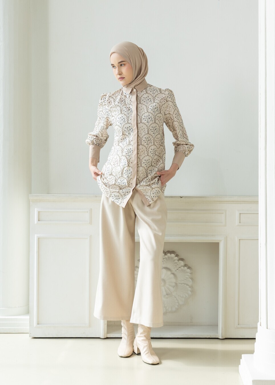 Blus Velya Mella Cream - Image 3