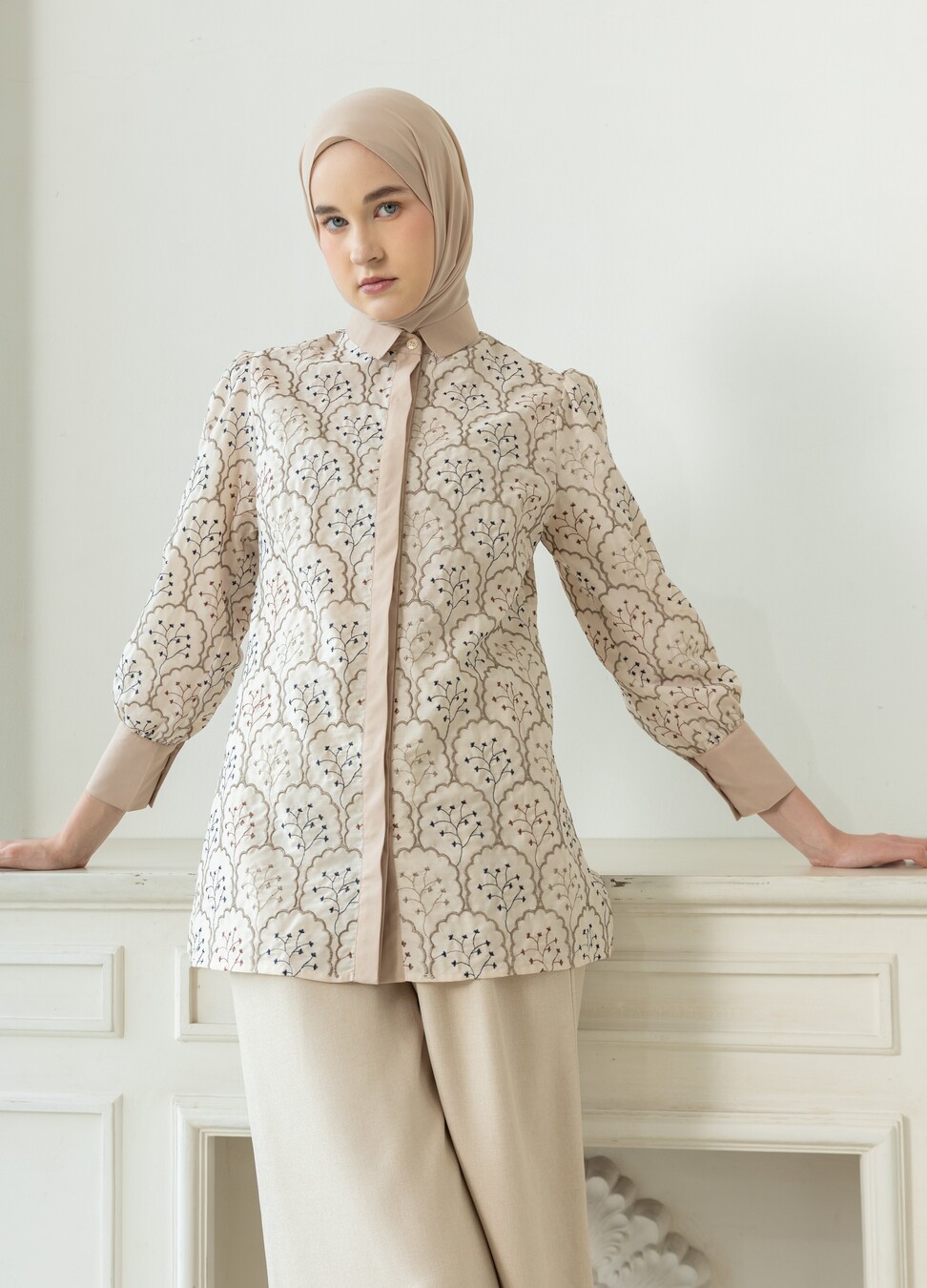 Blus Velya Mella Cream - Image 4