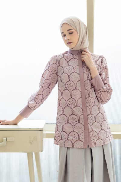 Blus Velya Mella Dusty Pink Big Size