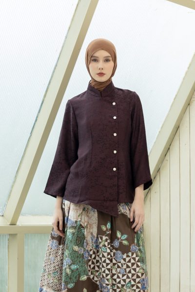 Kebaya Janggan Tamira Dark Marun