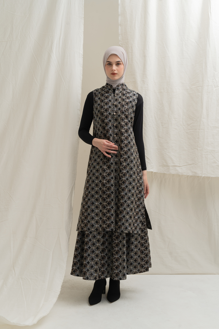 Long Outer Syana Black Big Size - Image 7
