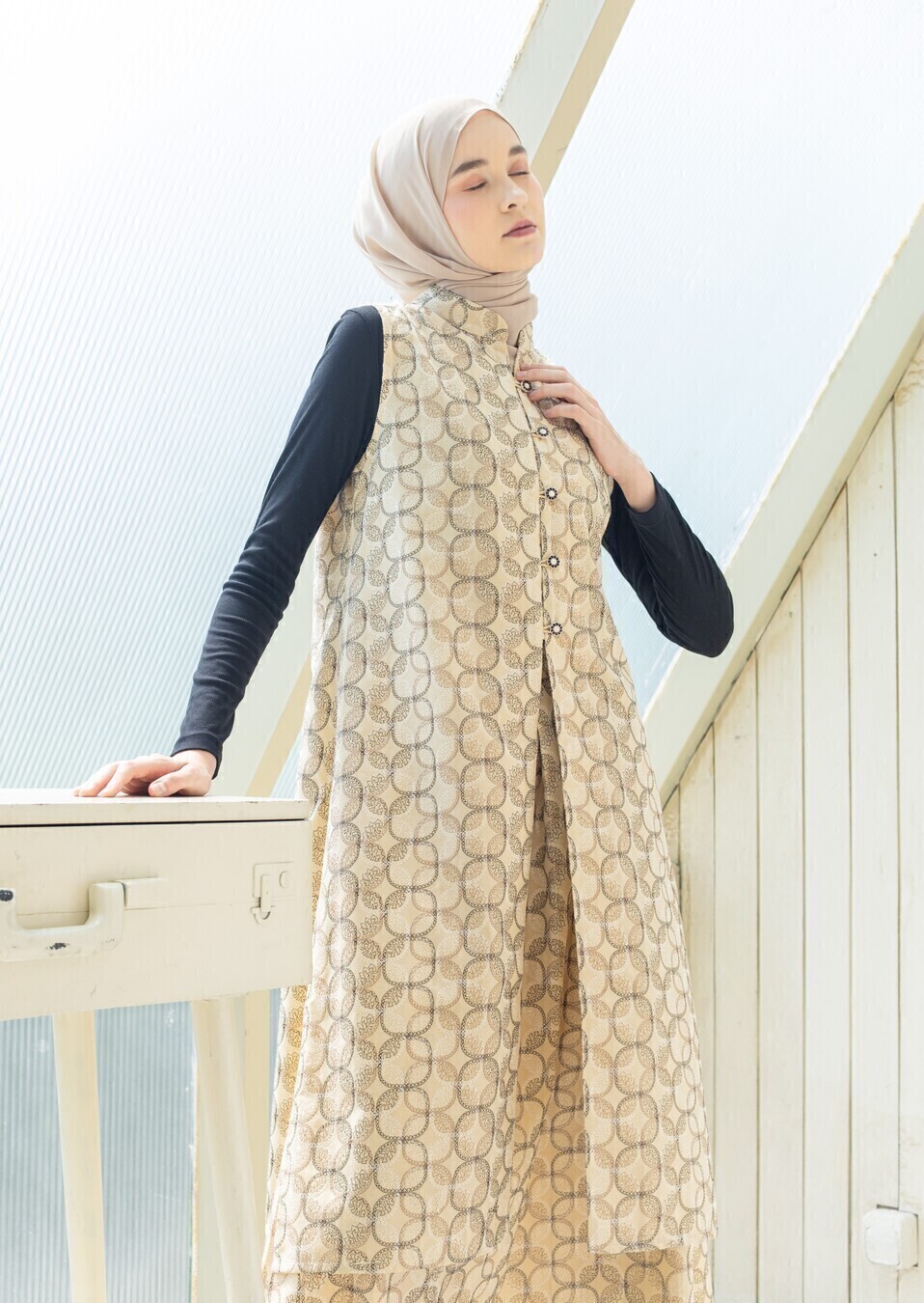Long Outer Syana Latte - Image 8