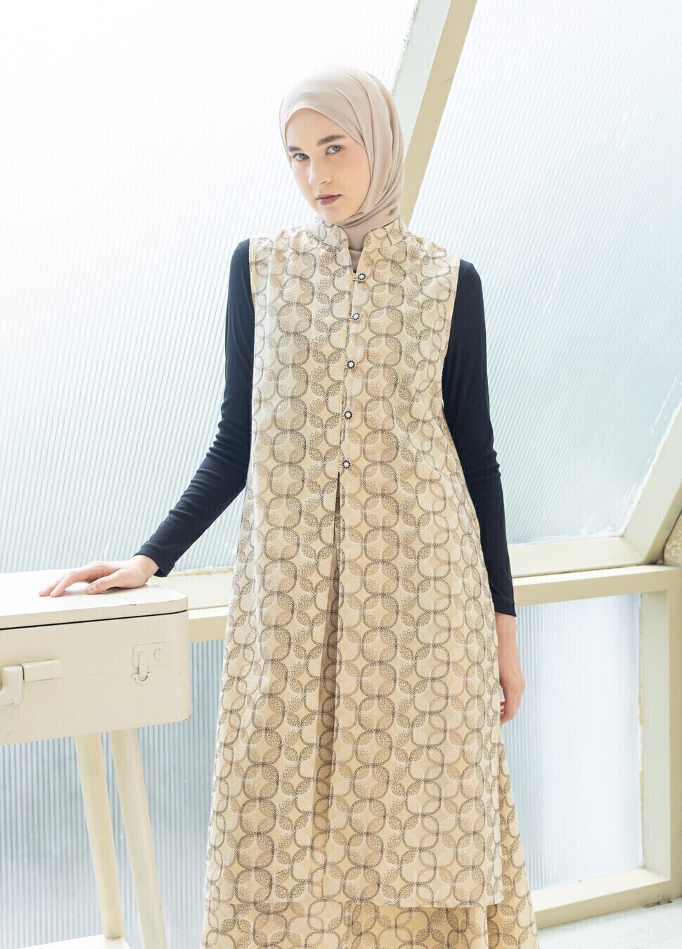Long Outer Syana Latte - Image 3